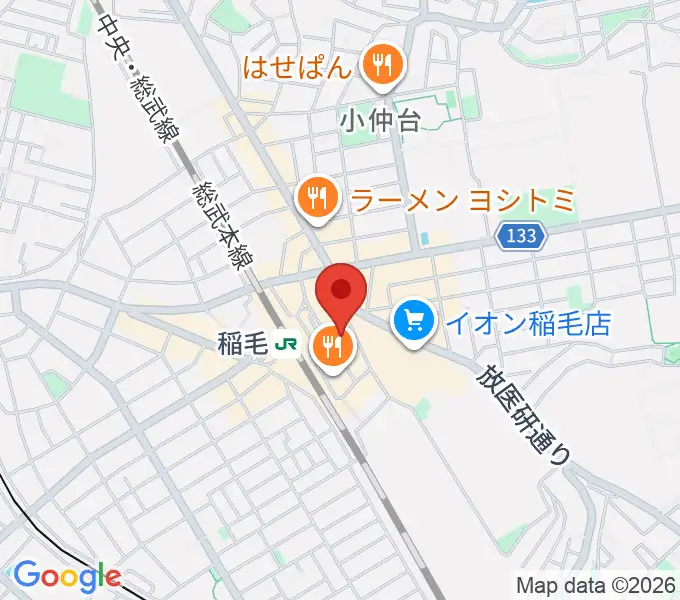 ミュージックアベニュー稲毛 ヤマハミュージックの地図