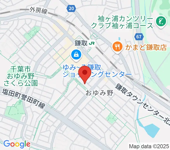 ユニスタイル鎌取 ヤマハミュージックの地図