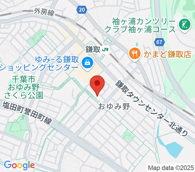 ユニスタイル鎌取 ヤマハミュージックの地図
