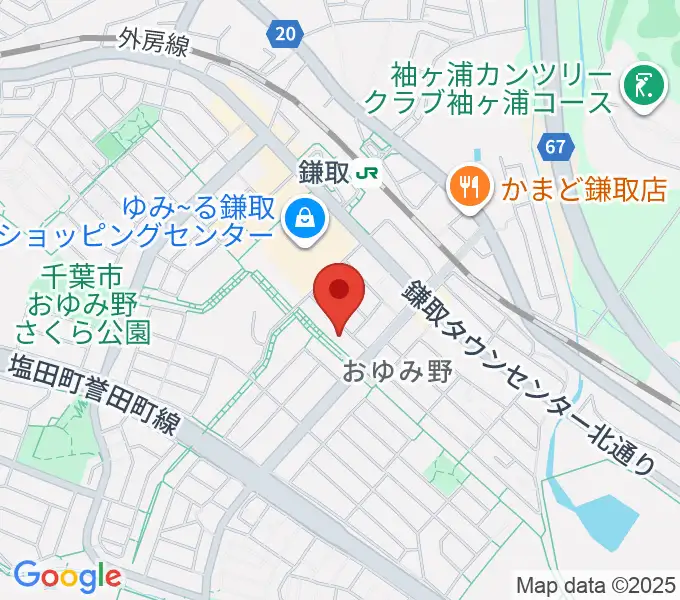 ユニスタイル鎌取 ヤマハミュージックの地図