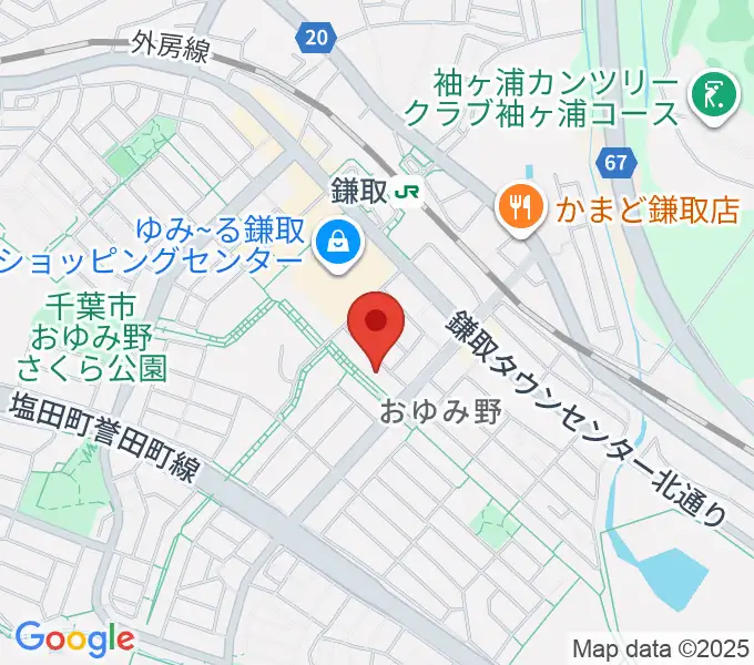 ユニスタイル鎌取 ヤマハミュージックの地図