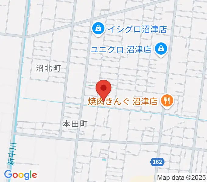ピアノショップ沼津ショールームの地図