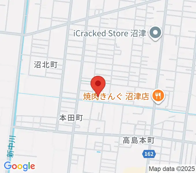 ピアノショップ沼津ショールームの地図