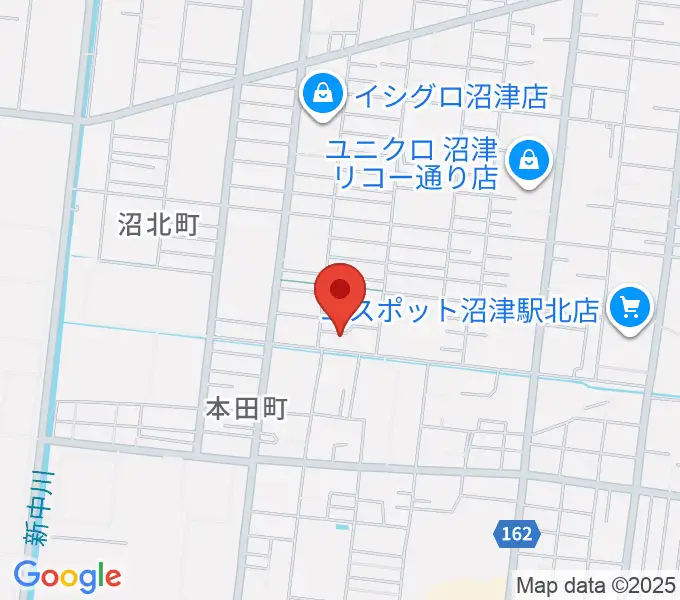ピアノショップ沼津ショールームの地図