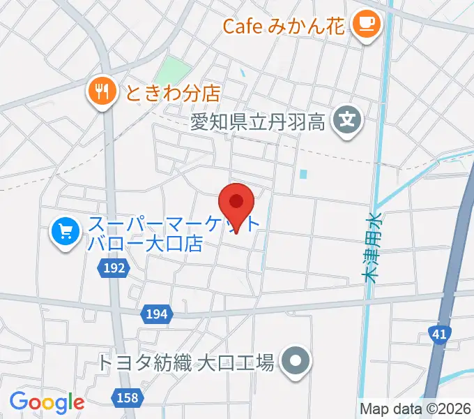 たかはし音楽学院の地図