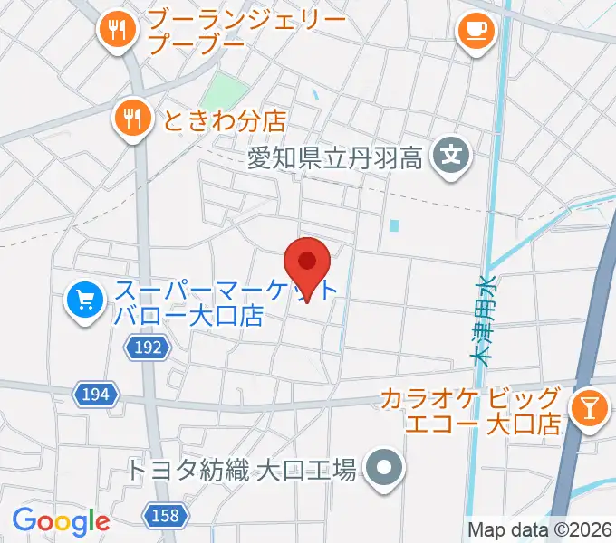 たかはし音楽学院の地図