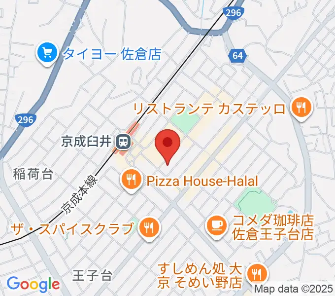 伊藤楽器 臼井センターの地図