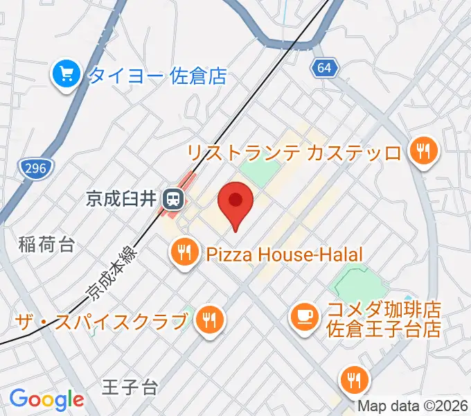 伊藤楽器 臼井センターの地図