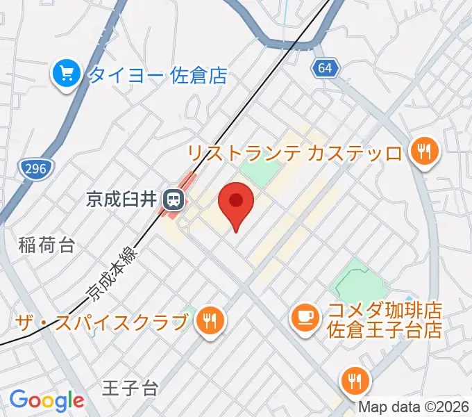 伊藤楽器 臼井センターの地図
