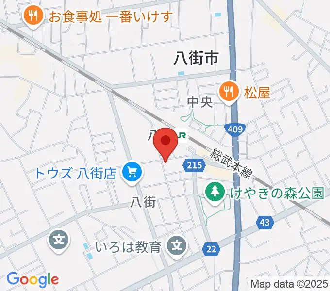 八街センター ヤマハミュージックの地図