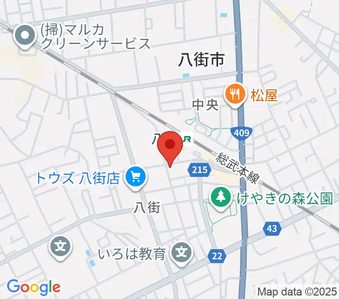 八街センター ヤマハミュージックの地図