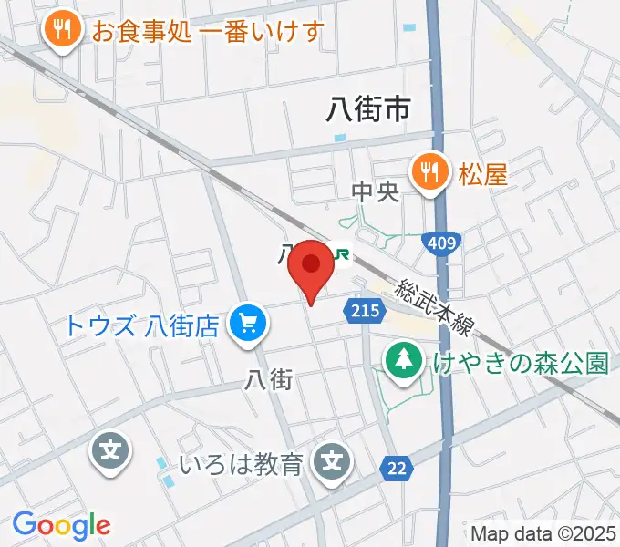 八街センター ヤマハミュージックの地図