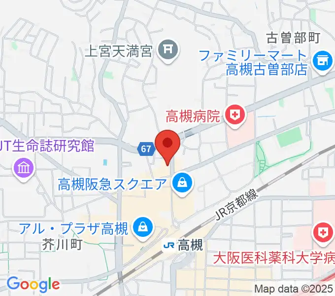 MUSIC SQUARE 1624 TENJINの地図