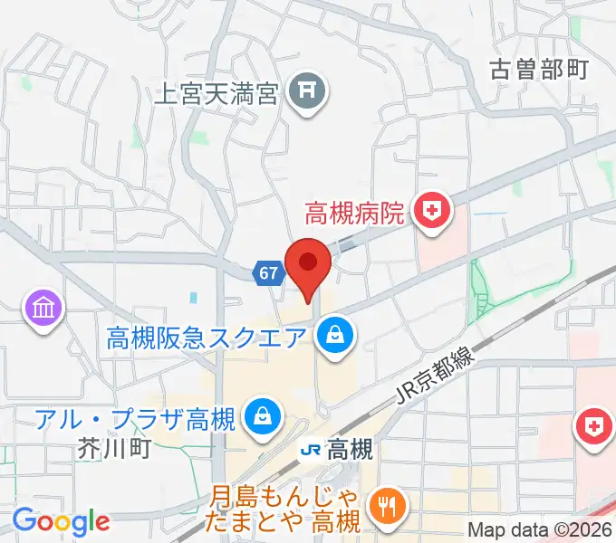 MUSIC SQUARE 1624 TENJINの地図