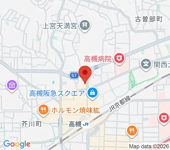 MUSIC SQUARE 1624 TENJINの地図