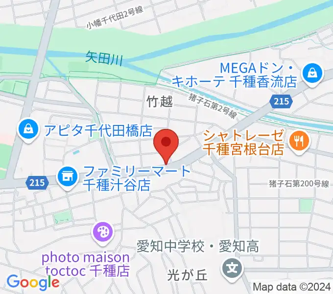 ギターショップ デュースの地図