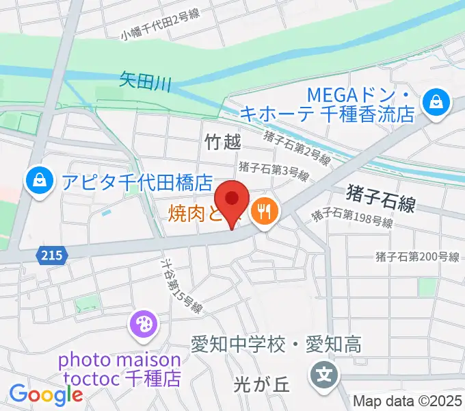 ギターショップ デュースの地図