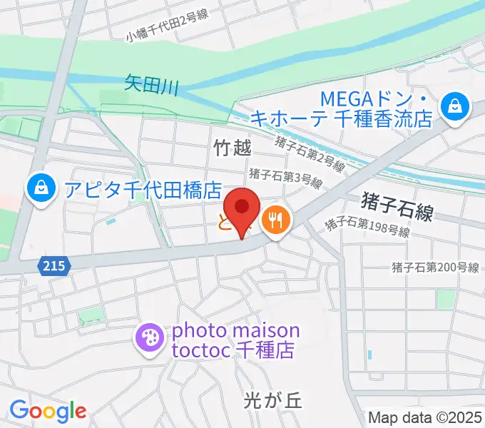 ギターショップ デュースの地図