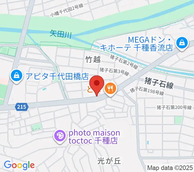 ギターショップ デュースの地図