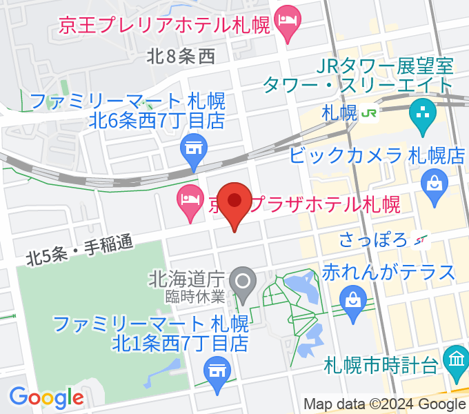 ヤマハミュージック札幌店の場所