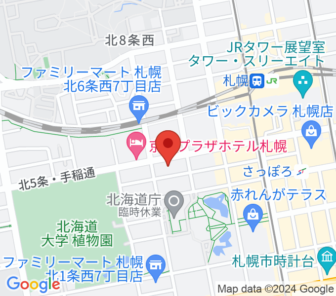ヤマハミュージック 札幌店の場所