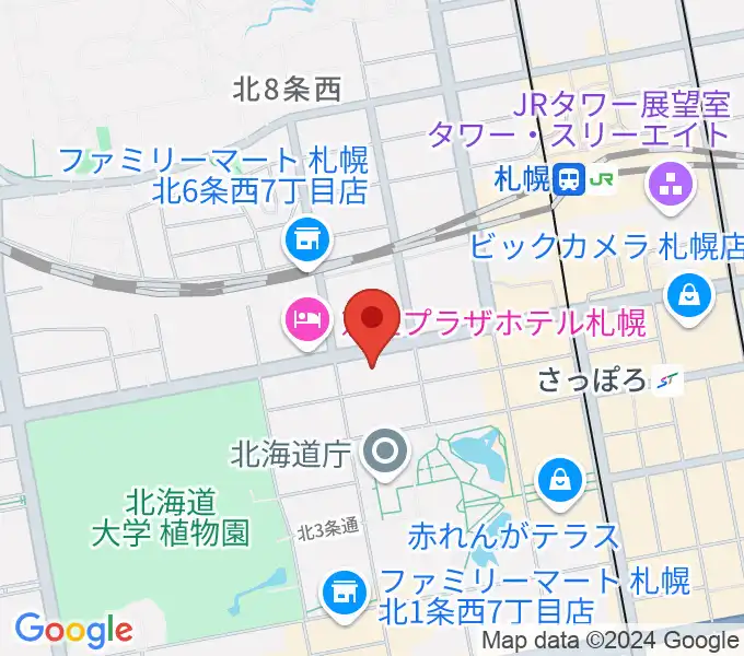 ヤマハミュージック 札幌店の地図