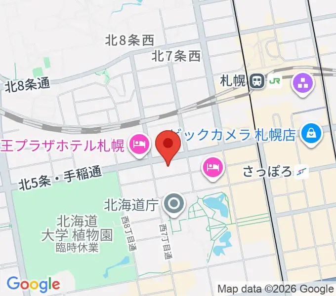 ヤマハミュージック 札幌店の地図