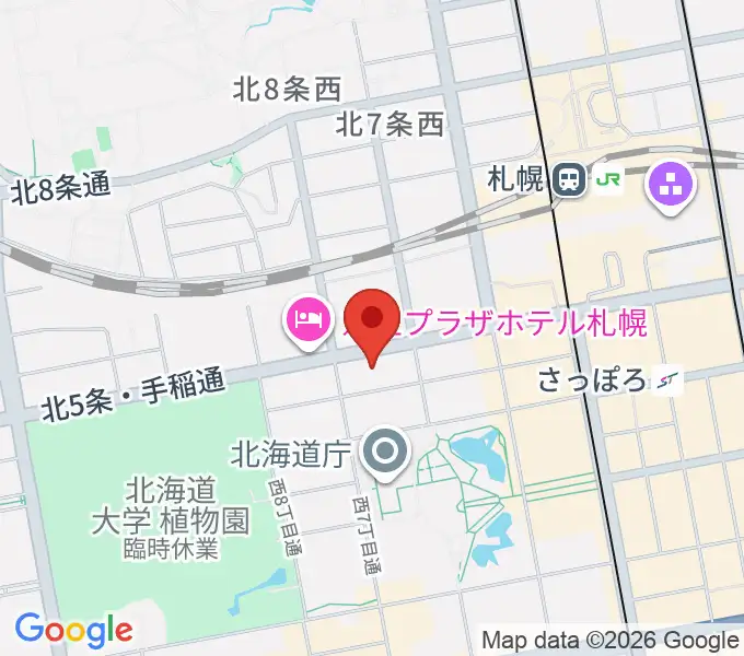 ヤマハミュージック 札幌店の地図