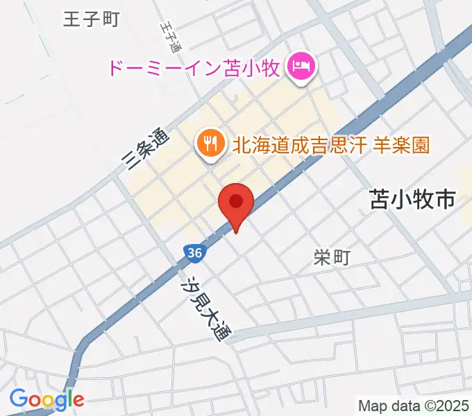エルム楽器 苫小牧支店の地図
