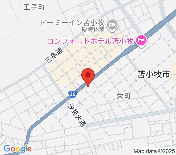 エルム楽器 苫小牧支店の地図