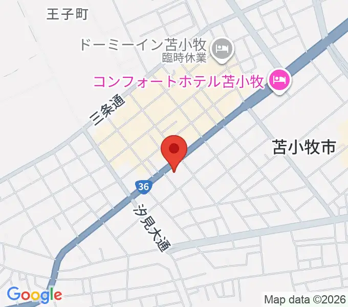 エルム楽器 苫小牧支店の地図