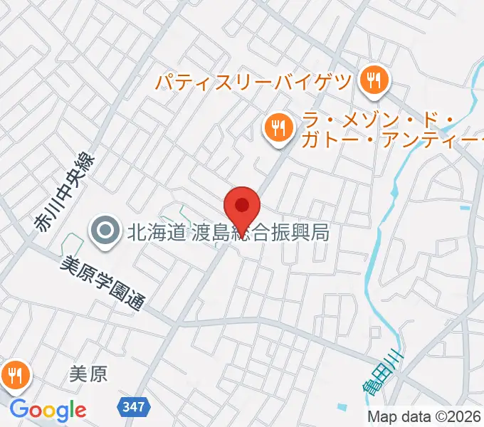 ヤマハミュージック 函館店の地図