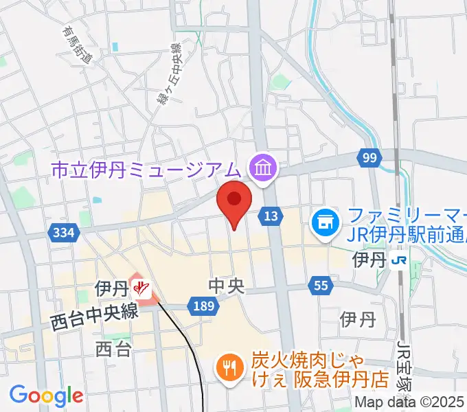 伊丹TOMORROWの地図