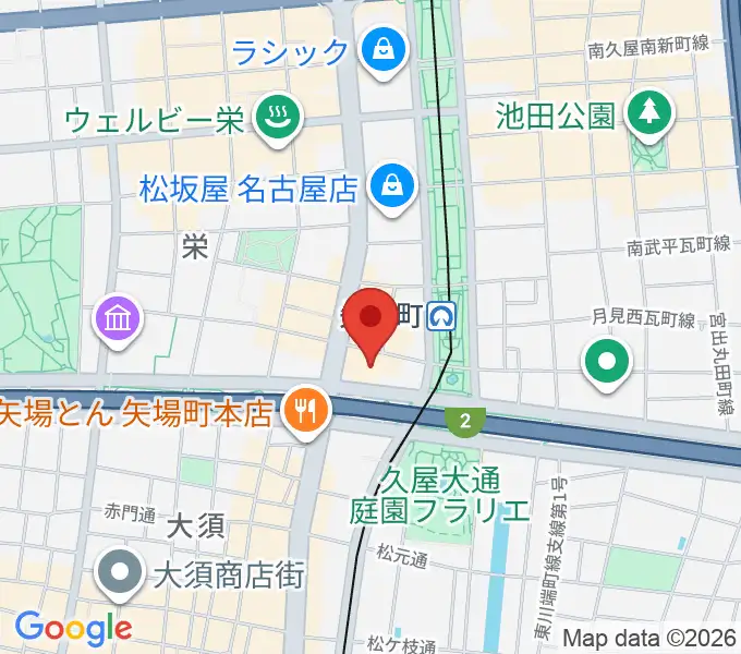 ロッキン名古屋栄店の地図
