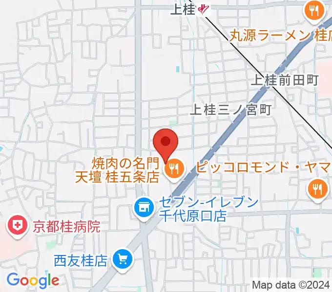 京都市西文化会館ウエスティの地図