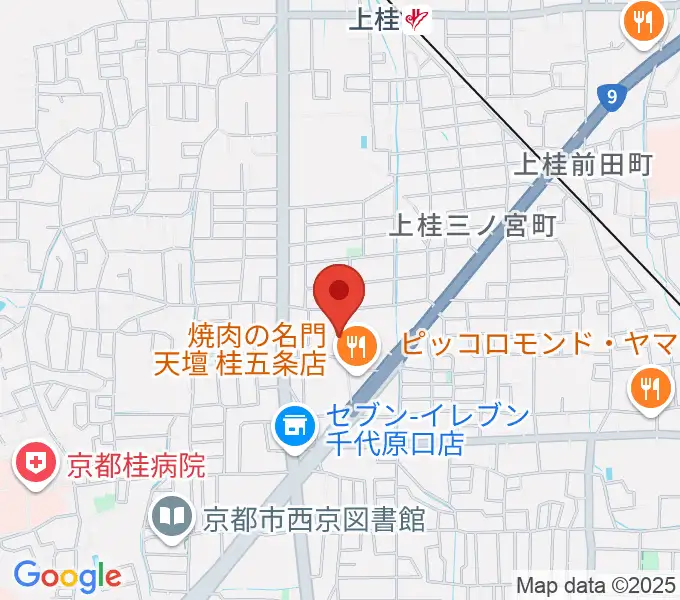 京都市西文化会館ウエスティの地図