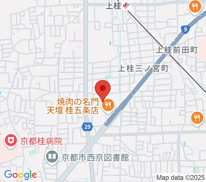 京都市西文化会館ウエスティの地図