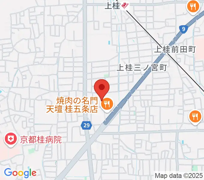 京都市西文化会館ウエスティの地図