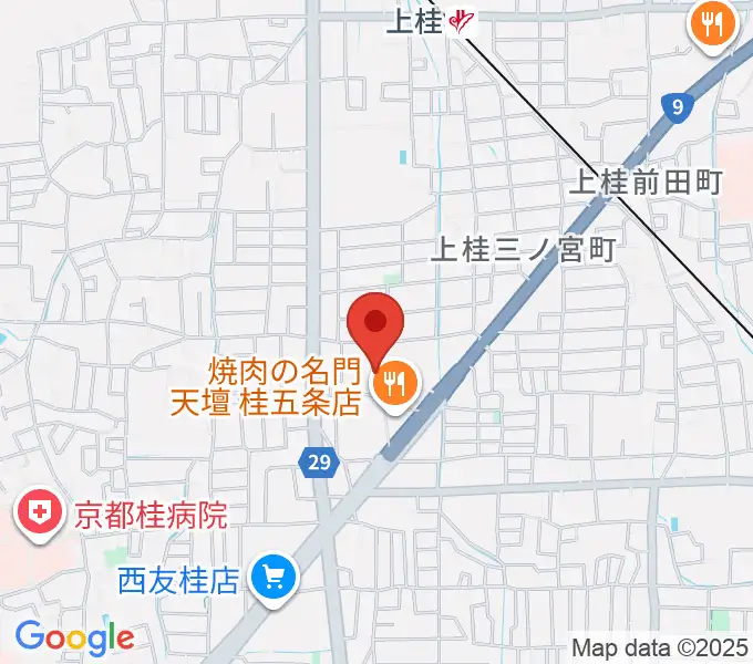 京都市西文化会館ウエスティの地図