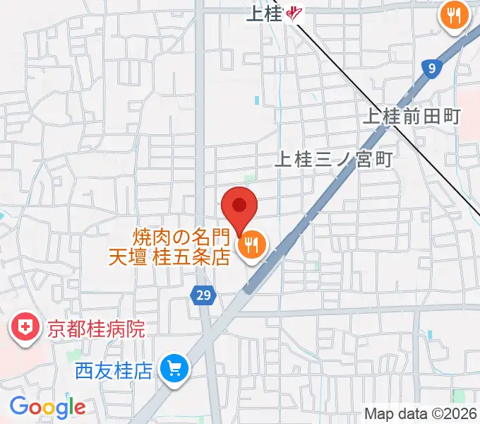 京都市西文化会館ウエスティの地図