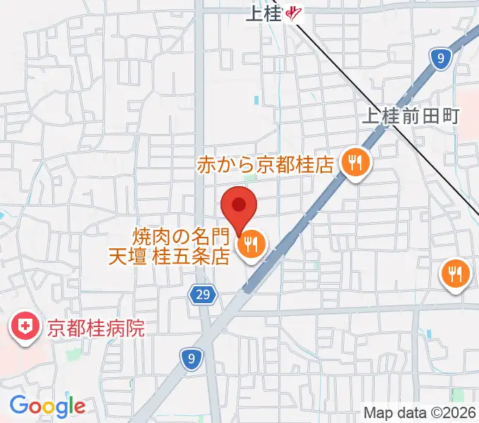 京都市西文化会館ウエスティの地図