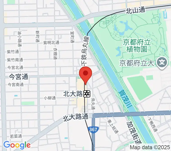 京都市北文化会館の地図
