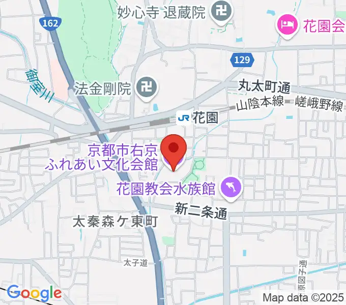 京都市右京ふれあい文化会館の地図