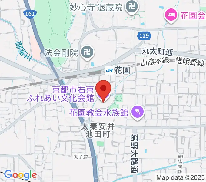 京都市右京ふれあい文化会館の地図