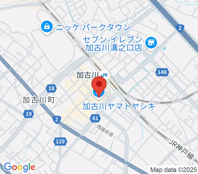 いぬい楽器の地図
