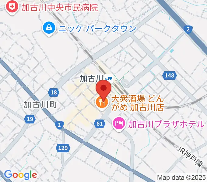 いぬい楽器の地図