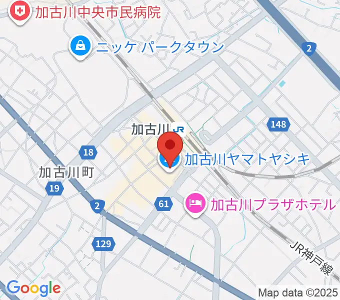 いぬい楽器の地図