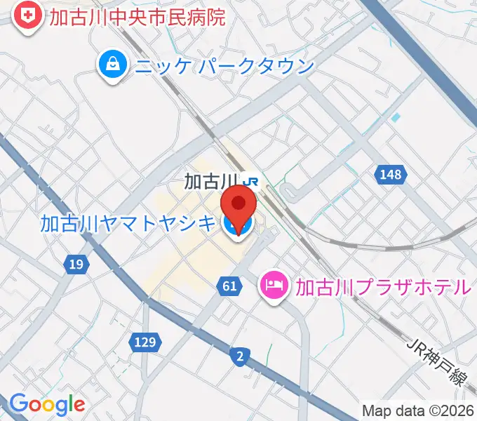 いぬい楽器の地図