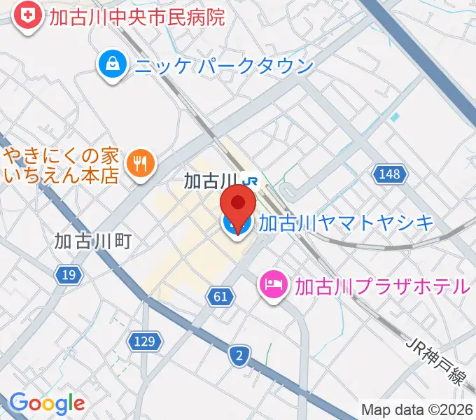 いぬい楽器の地図