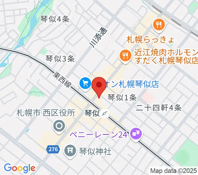 琴似センター ヤマハミュージックの地図
